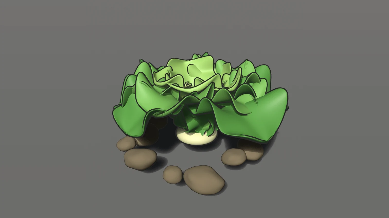 Garden Growers asset: a stylised lettuce with wavy outlined leaves